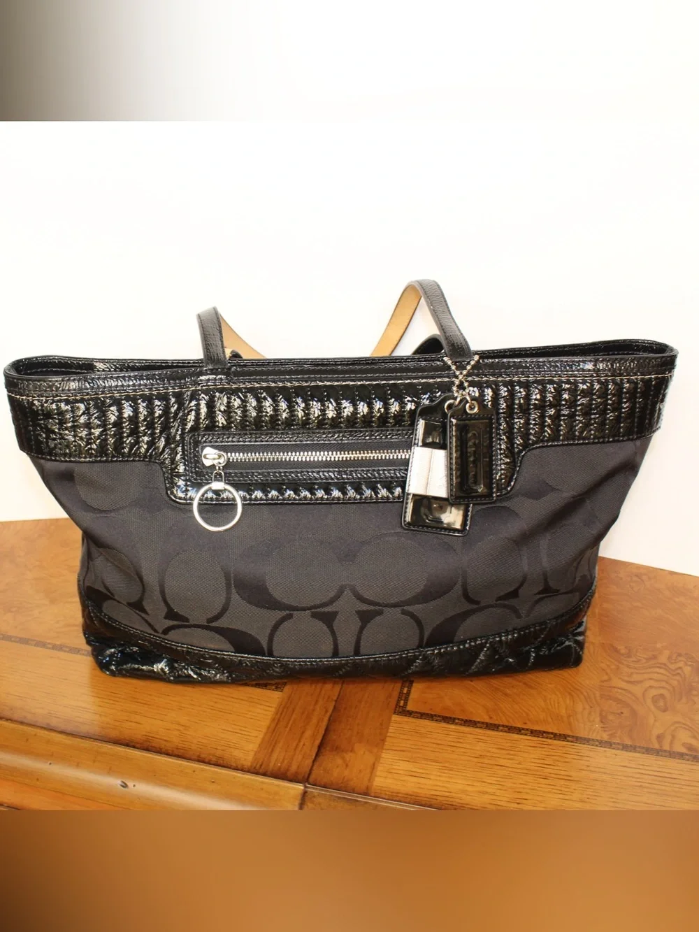 Coach Poppy Signature Quilted Tote